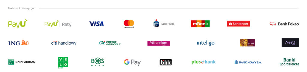 Gwarancja bezpiecznych płatności dzięki PayU