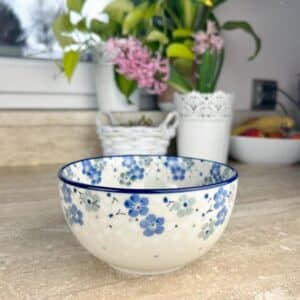 Miska, miski, salaterka, miska w kwiaty, miska bolesławiec, miska ceramiczna, duża miska, zastawa stołowa, naczynia ceramiczne, ceramika Bolesławiec