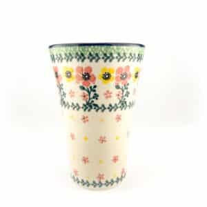 KUBEK, wysoki kubek, kubek do piwa, kufel do piwa, wazon, wazonik na kwiaty