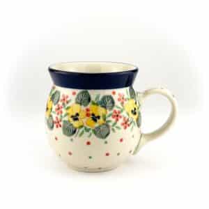 kubek czeski, kubek beczułka, ceramika bolesławiec