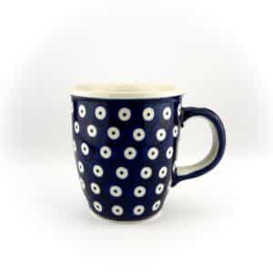 kubek mars, kubek w kropki, kubek do kawy, ceramika bolesławiec, manufaktura