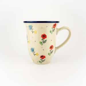 Kubek w delikatne kwiaty, Kubek, kubki, kubki do kawy, kubki do herbaty, elegancki kubek, polska ceramika, ceramika bolesławiec, porcelana bolesławiec, zestaw kubków