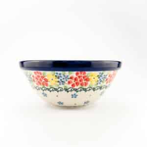 Miska, miski, salaterka, miska w kwiaty, miska bolesławiec, miska ceramiczna, duża miska, zastawa stołowa, naczynia ceramiczne, ceramika Bolesławiec