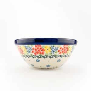 Miska, miski, salaterka, miska w kwiaty, miska bolesławiec, miska ceramiczna, duża miska, zastawa stołowa, naczynia ceramiczne, ceramika Bolesławiec