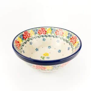 Miska, miski, salaterka, miska w kwiaty, miska bolesławiec, miska ceramiczna, duża miska, zastawa stołowa, naczynia ceramiczne, ceramika Bolesławiec