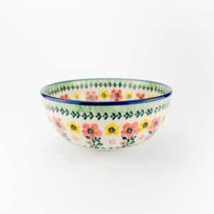 Miska, miski, salaterka, miska w kwiaty, miska bolesławiec, miska ceramiczna, duża miska, zastawa stołowa, naczynia ceramiczne, ceramika Bolesławiec