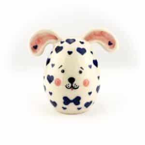 figurka ceramiczna, ozdoba, jajko wielkanocne, piesek, kot, ceramika bolesławiec, porcelana bolesławiec, porcelana figurka-04