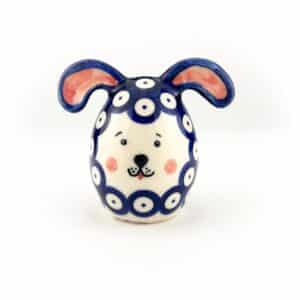 figurka ceramiczna, ozdoba, jajko wielkanocne, piesek, kot, ceramika bolesławiec, porcelana bolesławiec, porcelana figurka