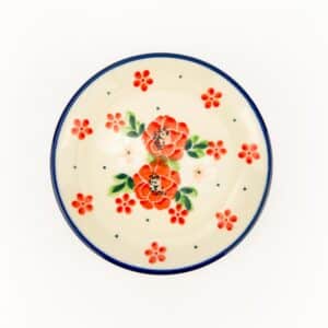 talerzyk na przystawki, zaparzacz, malutki talerzyk, talerzyki, talerzyk deserowy, ceramika bolesławiec, ceramika artystyczna, zakłady ceramiczne