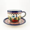 filiżanki do kawy, filiżanki w kwiaty, porcelana bolesławiec, ceramika bolesławiec, polska ceramika, ceramika bolesławiecka