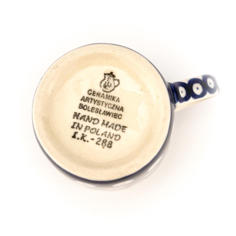 Oryginalny kubek Bolesławiec, pieczęć na spodzie ceramiki Bolesławiec