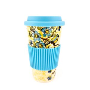 kubek termiczny, kubek turystyczny, kubek Bolesławiec, wykonany z ceramiki Bolesławieckiej