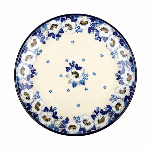 Wzór niebieskie anemony ceramika artystyczna - ceramika Bolesławiec