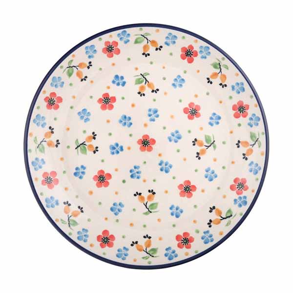 Wzór dzika róża ceramika artystyczna - ceramika Bolesławiec