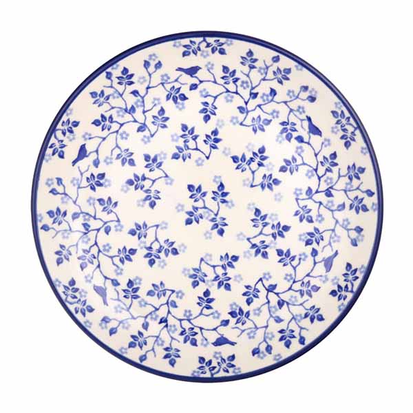 Dekoracja ptaki, sikorki na gałęzi, ceramika artystyczna - ceramika Bolesławiec