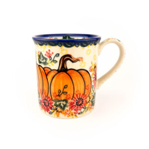 kubek bolesławiec, ceramika bolesławiec, kubek o pojemności 300 ml, kubek w dynię