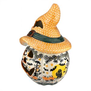 dynia Bolesławiec, duża dynia w kapeluszu, dynia ceramiczna, lampion dynia Bolesławiec, ceramika Bolesławiec