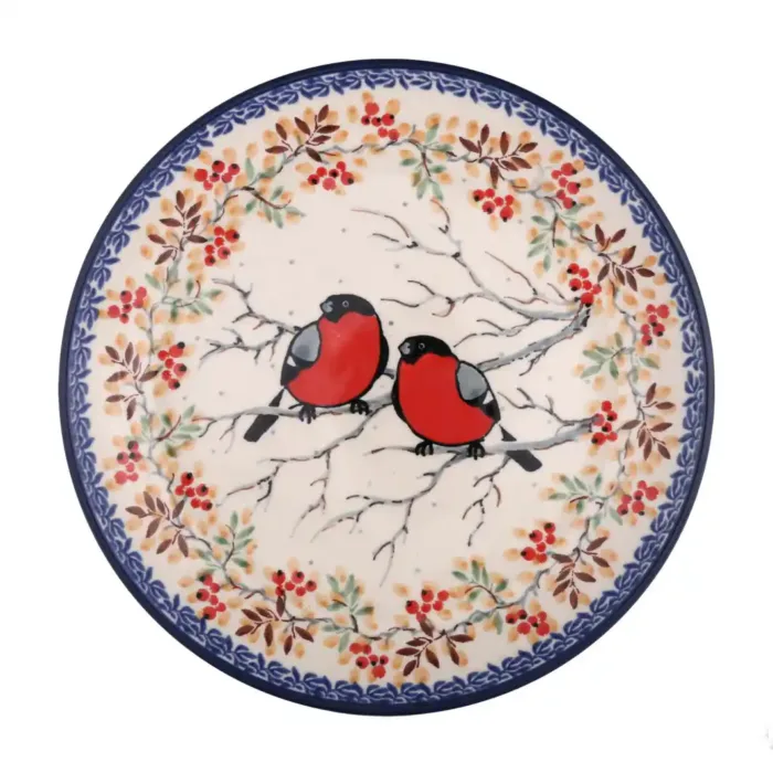 wzór unikatowy sikorki ceramika Bolesławiec