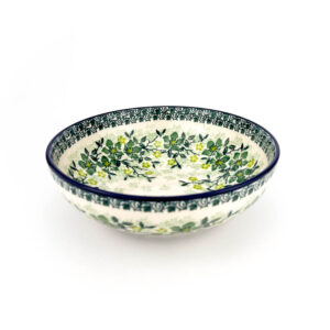 miska w zielone kwiaty ceramika bolesławiec, miska bolesławiec, wzór 2322X