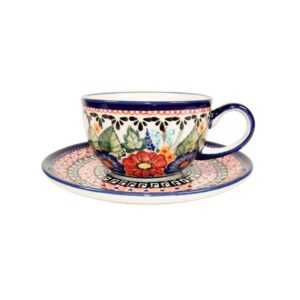 filiżanka 149 bolesławiec, ceramika bolesławiec motyle