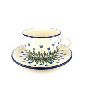 filiżanka bolesławiec w tulipany