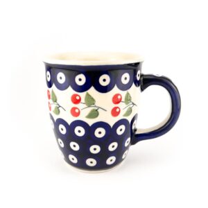 kubek mars bolesławiec, kubek w kropki, mars manufaktura bolesławiec