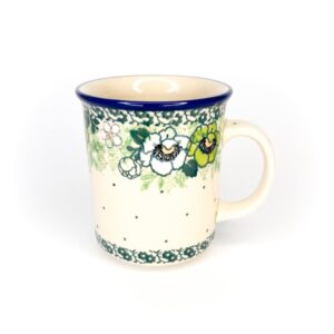 kubek anemony ceramika bolesławiec