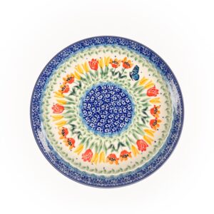 talerz śnadaniowy unikat, tulipany bolesławiec
