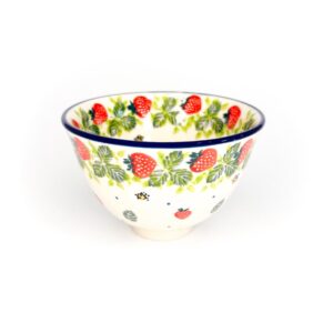 miseczka w truskawki ceramika bolesławiec