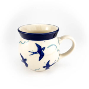 kubek czeski jaskółki ceramika bolesławiec