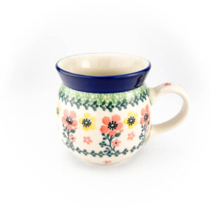 czeski kubek w kwiaty bolesławiec