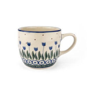 Który kubek Bolesławiec wybrać aby rozpocząć swoją przygodę z ceramiką Bolesławiec? 5 mała filiżanka ceramiczna tulipany